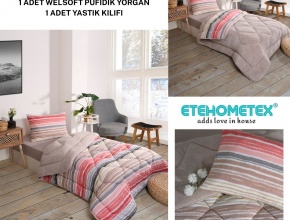 WELSOFT DESENLİ TEK KİŞİLİK YORGAN 