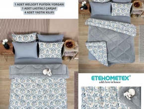 WELSOFT DESENLİ ÇİFT KİŞİLİK UYKU SETİ