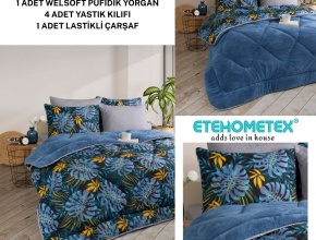 WELSOFT DESENLİ ÇİFT KİŞİLİK UYKU SETİ