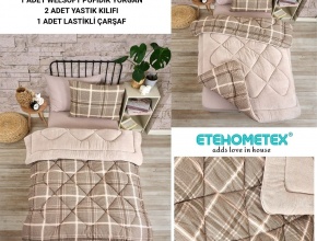 WELSOFT DESENLİ TEK KİŞİLİK UYKU SETİ