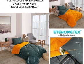 WELSOFT DESENLİ TEK KİŞİLİK UYKU SETİ